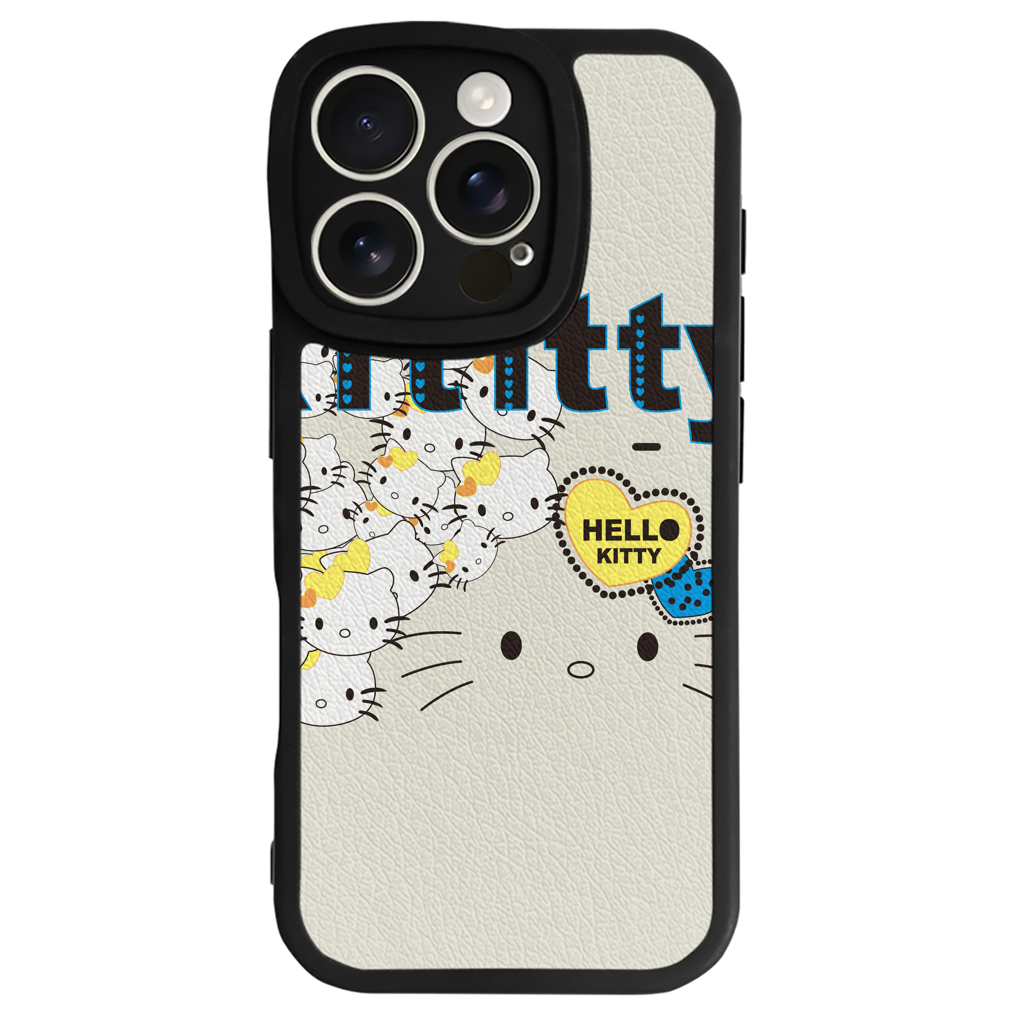 （画像用） Hello Kitty ハローキティ 【iPhone 16シリーズ対応】シリコンスマホケース（レザー調） 材質：シリコン